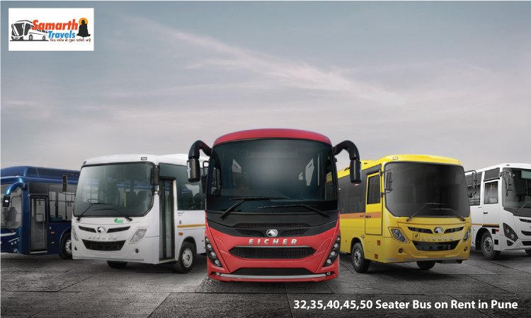 Rect Bus Urbania On rent in pune | Samarth Travels | Call: +91 9860256019